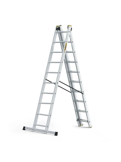 Žebřík třídílný 10 příček 3x10 150Kg DRABEST