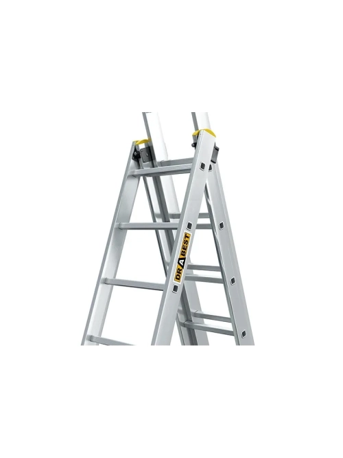 Žebřík třídílný 10 příček 3x10 150Kg DRABEST