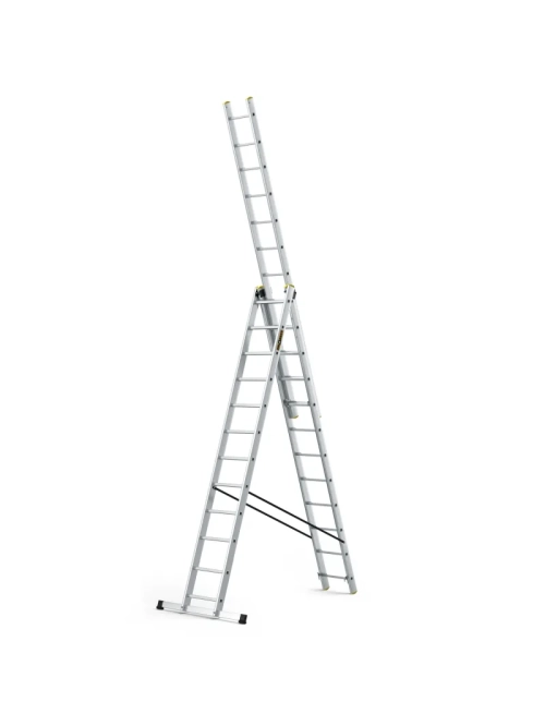 Žebřík třídílný 12 příček 3x12 150Kg DRABEST