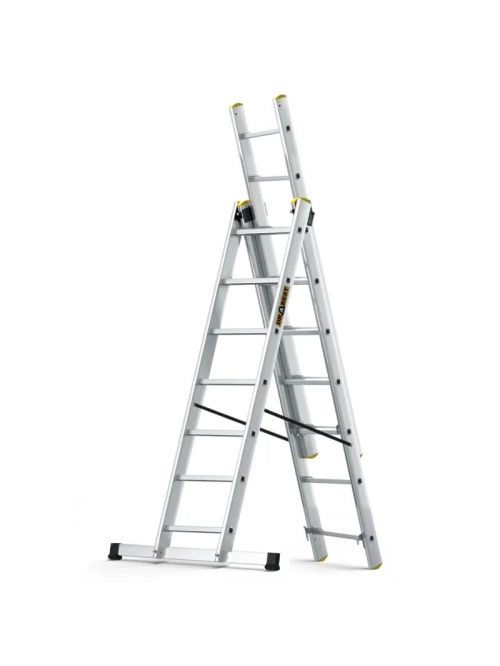 Žebřík třídílný 7 příček 3x7 150Kg DRABEST