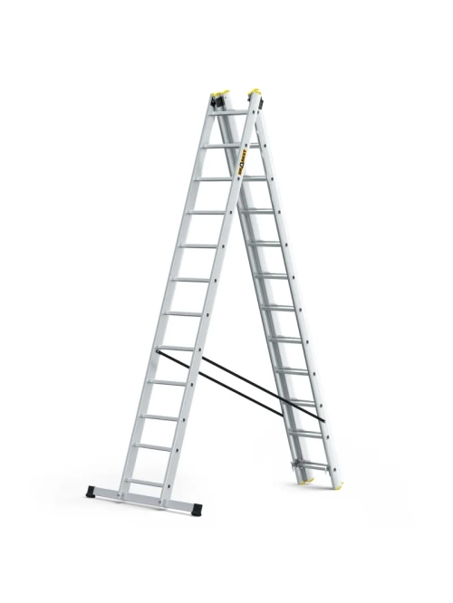 Žebřík třídílný 12 příček 3x12 150Kg DRABEST