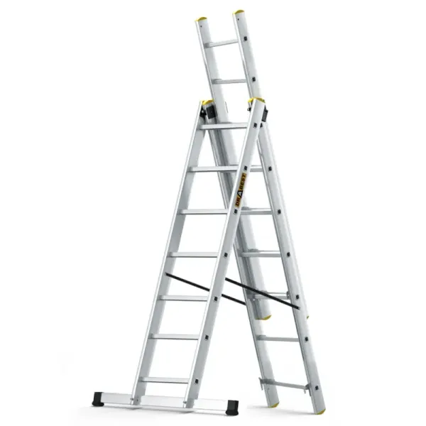 Produkt Žebřík třídílný 7 příček 3x7 150Kg DRABEST Obrázek